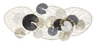 Decorazione astratta sfondo oro grigio bianco nero 124,5x55cm  40379