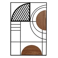 Decorazione moderna quadro parete in filo metallo con curva 40x60  45764