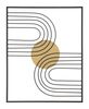 Decorazione moderna quadro parete in filo metallo con curva 40,5x50,5  40741