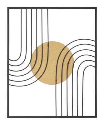 Quadro in filo di metallo con curva decoro moderno 40,5x50,5  40742