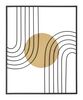 Quadro in filo di metallo con curva decoro moderno 40,5x50,5  40742