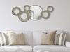Decorazione specchio cerchi particolari toni tortora quadro in metallo106X48 42554 COLORI E LUCI - foto 4