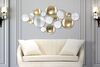 Decoro cerchi dorati da appendere con specchietti 118x60  42644 - foto 5