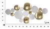 Decoro cerchi dorati da appendere con specchietti 118x60  42644 - foto 6