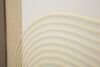 Particolare di Quadro astratto curve nero e tortora con applicazioni in stoffa 80x100  41003
