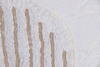 Particolare di Coppia di quadri astratti geometrie architettoniche nei toni naturali 3D con cornice 