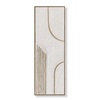 Quadro A - quadro astratto geometrie architettoniche nei toni naturali 3D con cornice 42,5x122,5 CO