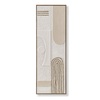 Quadro B - quadro astratto geometrie architettoniche nei toni naturali 3D con cornice 42,5x122,5 COL