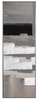 Quadro astratto lungo verticale geometrie del nero 35x100  43094
