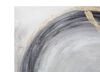 Particolare di Quadro moderno con grandi cerchi grigio nero e oro 150x60cm  40322