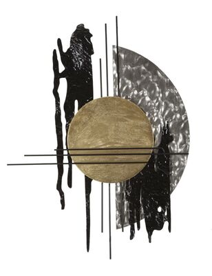 Quadro verticale a pannello astratto luna schizzo grande 78x102  43390