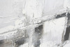 Dettaglio Quadro astratto incroci dettagli argento sfondo grigio 60x120 lungo