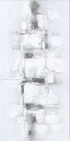 Quadro astratto incroci dettagli argento sfondo grigio 60x120 lungo 39894 COLORI E LUCI