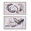 Composzione foto Coppia quadro lungo verticale orizzontale moderno astratto nero