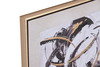 Quadro lungo verticale orizzontale moderno astratto nero tortora grigio oro cerchi 95x55 41080 - foto 5