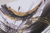 Quadro lungo verticale orizzontale moderno astratto nero tortora grigio oro cerchi 95x55 41080 - foto 6