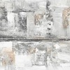 Immagine aggiuntiva di Quadro moderno paesaggio urbano 120x60 citt&agrave; astratta bianco e grigio  45772