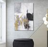 Immagine aggiuntiva di Quadro moderno ghirigoro oro su toni neri oro 80x120  40400