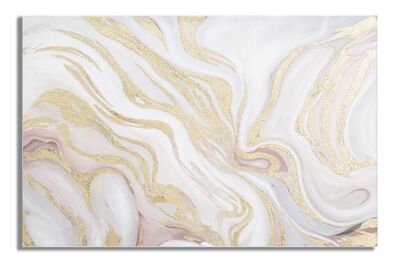 Quadro astratto orizzontale o verticale toni rosa dettagli oro 60x90 90x60 40390 COLORI E LUCI
