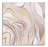 Immagine aggiuntiva di Quadro con linee ondulate rosa di forma quadrata moderno 80cm  40340