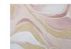 Particolare di Quadro con linee ondulate rosa di forma quadrata moderno 80cm  40340