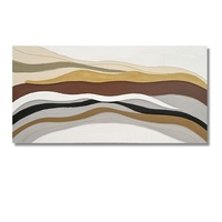 Quadro astratto materico nei toni terra tortora grigio e nero 120x60  45732
