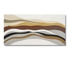 Quadro astratto materico nei toni terra tortora grigio e nero 120x60  45732