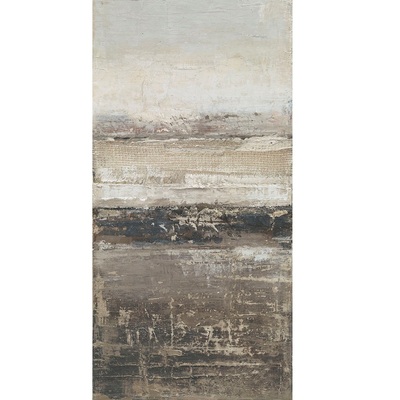Quadro lungo verticale astratto materico toni tortora scuro e grigio 60x120 41046 COLORI E LUCI
