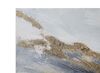 Immagine aggiuntiva di Quadro trittico moderno sfumature astratte grigio blu oro 45x80 e 60x80  4080