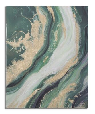 Quadro orizzontale o verticale lungo verde astratto 80x100 100x80  40997
