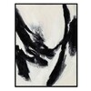 Quadro astratto bianco e nero con pennellate Modello A  45750