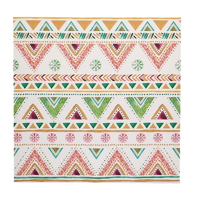 Quadro colorato verde e marrone stampa mosaico su tela 40x40 43508 COLORI E LUCI