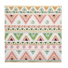 Quadro colorato verde e marrone stampa mosaico su tela 40x40 43508 COLORI E LUCI