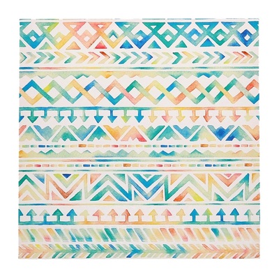 Quadro stampa mosaico cromatico giallo blu verde 40x40 43509 COLORI E LUCI