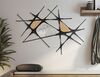 Quadro forme astratte pannello con piccolo specchio decorativo 114x80  42556 - foto 4
