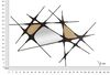 Quadro forme astratte pannello con piccolo specchio decorativo 114x80  42556 - foto 5