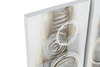 Particolare quadro geometrie tortora grigio cerchi