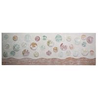 Quadro astratto moderno orizzontale lungo 150x50 sfere 38146 COLORI E LUCI
