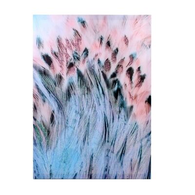 Quadro 50x70 dipinto azzurro rosa  38381