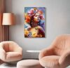 Quadro di donna colorato e vivace con capelli fioriti 62x92  43145 - foto 5