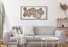 Quadro fantasia etnica con cerchi e inserti di corda 70x35  40858 - foto 4