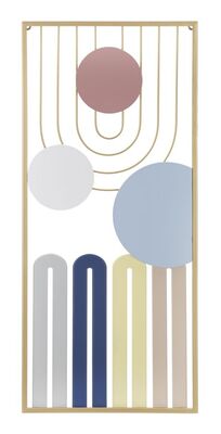 Quadro metallo forme astratte colorate 37x84  41500