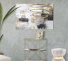 Immagine aggiuntiva di Quadro ghirigoro oro astratto moderno lungo 80x120 120x80  40401