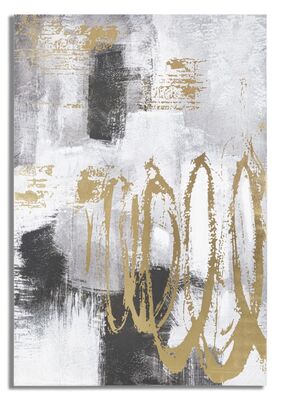 Quadro ghirigoro oro astratto moderno lungo 80x120 120x80  40401