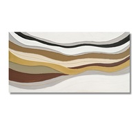 Quadro orizzontale orizzonti astratti vibes marroni 120x60  45733