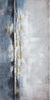 Dettaglio di Quadro astratto materico dipinto blu e oro lungo