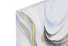 Particolare di Quadro astratto materico blu e oro lungo orizzontale verticale 100x70  45753