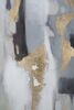 Ulteriore dettaglio di Quadro moderno astratto con blocchi grigio nero e oro 80x100  40334