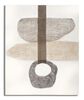 Quadro moderno astratto 80x100 pietre grigio tortora  41004