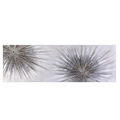 Quadro spruzzi grigio tortora astratto moderno lungo orizzontale vericale 150x50 39991 COLORI E LUCI